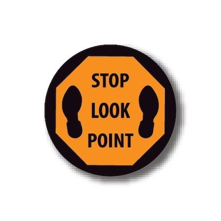 Ergomat 20in CIRCLE SIGNS - Stop Look Point DSV-SIGN 400 #1785 -UEN